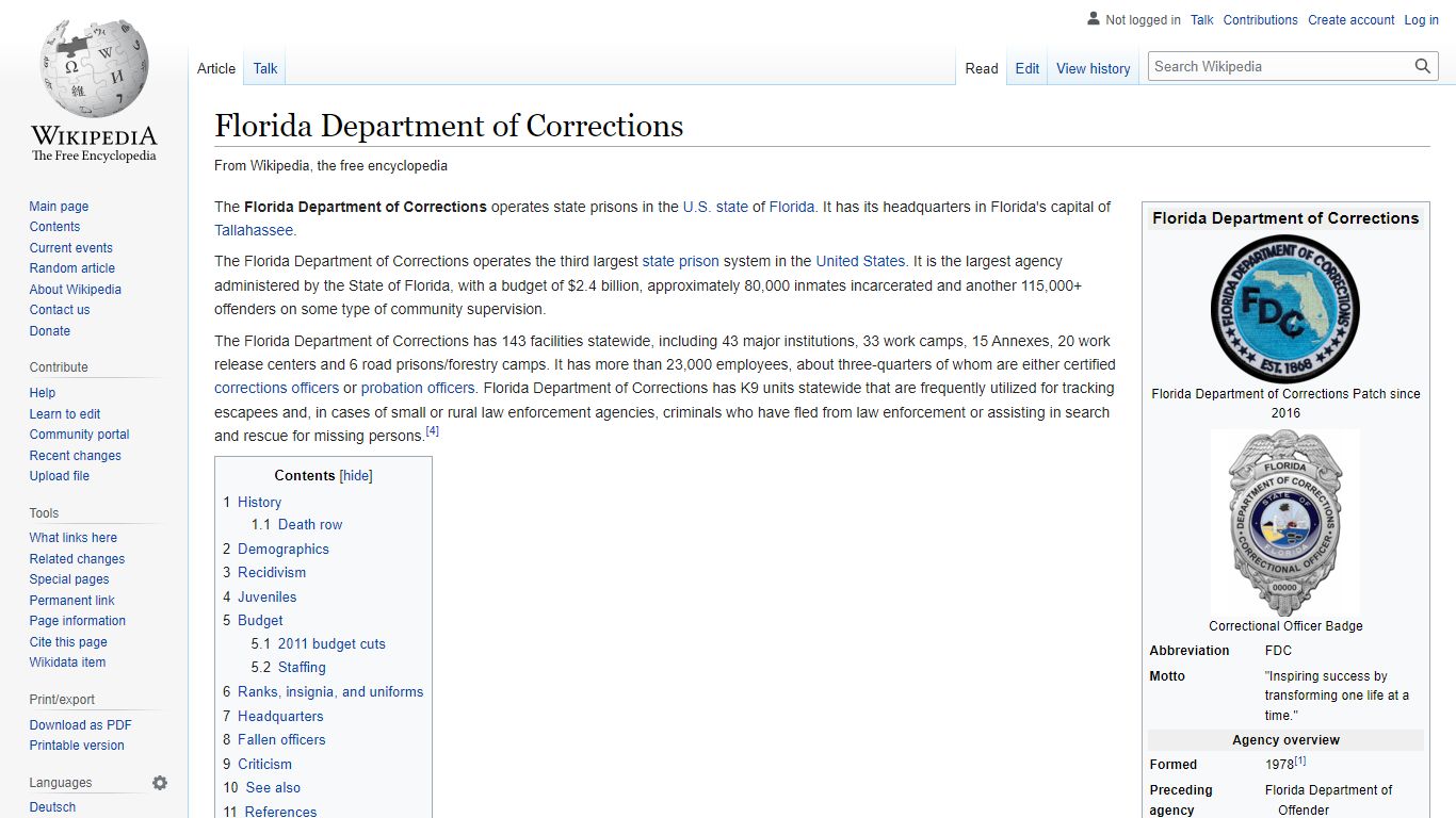 Florida Department of Corrections - Wikipedia