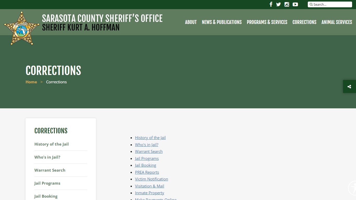 Corrections - Welcome to Sarasota County Sheriff's, FL